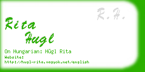 rita hugl business card