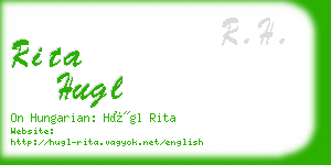 rita hugl business card